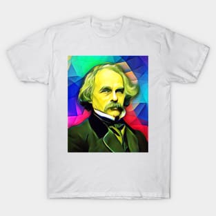 Nathaniel Hawthorne Colourful Portrait | Nathaniel Hawthorne Artwork 5 T-Shirt